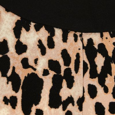 Girls brown leopard print playsuit
